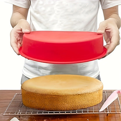 3pcs 8 Inch Round Cake Pans – Silicone Nonstick Baking Molds for Layer Cake, Cheesecake and Chocolate Cake