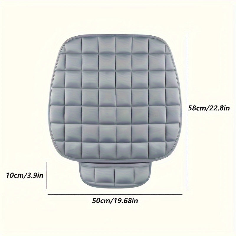 Universal Oval Car Seat Cushion - Breathable Polyester Fiber with Sponge Filling, Anti-Slip, Lightweight & Portable, Hand Washable for All-Season Comfort