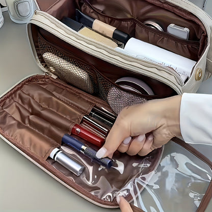 Women's Large Capacity Multifunctional Cosmetic Bag – Portable Travel Makeup and Toiletries Storage