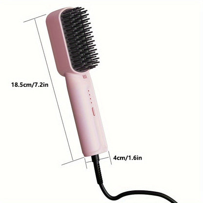 Mini Hair Straightening Comb - 4 Temperature Settings, Quick Heat Ceramic Heating, Anti-Hot Design, Automatic Power Off, LED Display - Professional, Portable for Home and Travel, Ideal Gift for Women