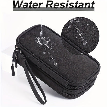 Premium Travel Cable Organizer Bag - Double Layer Waterproof Pouch - Portable and Convenient Cable Storage for Effortless Travel