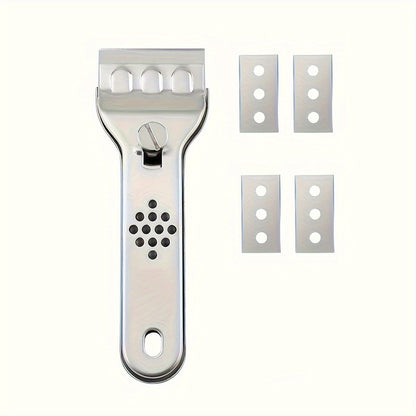 6pcs Multi-Purpose Cleaning Scraper Set - Includes Blades, Ideal for Kitchen, Paint Removal & Ceramic Cooktops, Essential for Apartments and Schools
