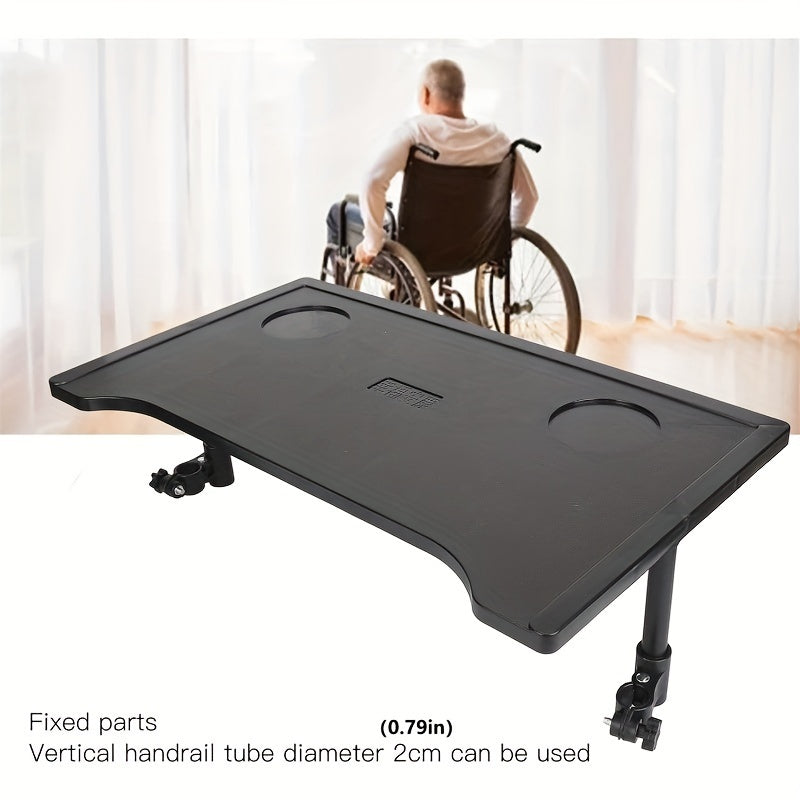 Detachable Wheelchair Tray Table with Cup Holders – Fits Most Standard Chairs, Ideal for Eating, Reading and Resting