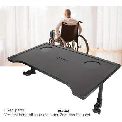 Detachable Wheelchair Tray Table with Cup Holders – Fits Most Standard Chairs, Ideal for Eating, Reading and Resting