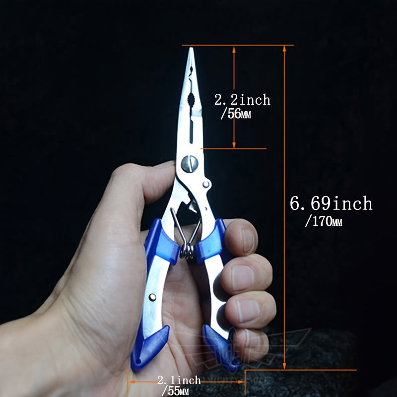 Heavy-Duty Stainless Steel Fishing Pliers – Precision Scissors, Lure Cutter, and Safe Hook Remover – Ultimate Fishing Tool for Outdoor Enthusiasts and Anglers