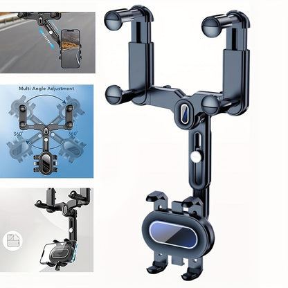 Car Phone Mount - Rotatable & Retractable, Waterproof ABS, Universal Fit for All Vehicles
