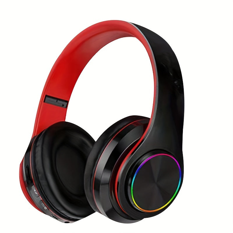 B39 Wireless Luminous Earphone Headwear - Supports Card and Cable Insertion, Wireless Functions, Includes Charging Cable, Audio Cable, and Manual