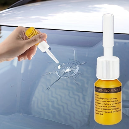 Windscreen Repair Kit - Nano Crack and Chip Repair Fluid, Car Windscreen Tool for Chip and Crack Repair, Yellow