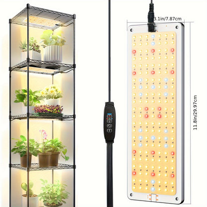 2/4PCS Full Spectrum LED Plant Grow Lights – Ultra-Thin Light Bar with Auto On/Off, 3/9/12H Timer, 3 Lighting Modes, 154 LEDs, Adjustable Brightness for Indoor Plant Growth