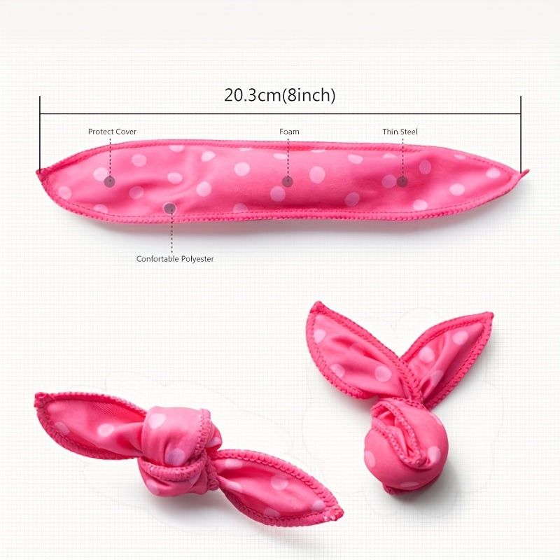 10/20/30pcs Flexible Foam Hair Curlers - No Heat Overnight Sleep Rollers for Natural Curls & Waves, Soft Polka Dot Sponge Styling Tools for Women