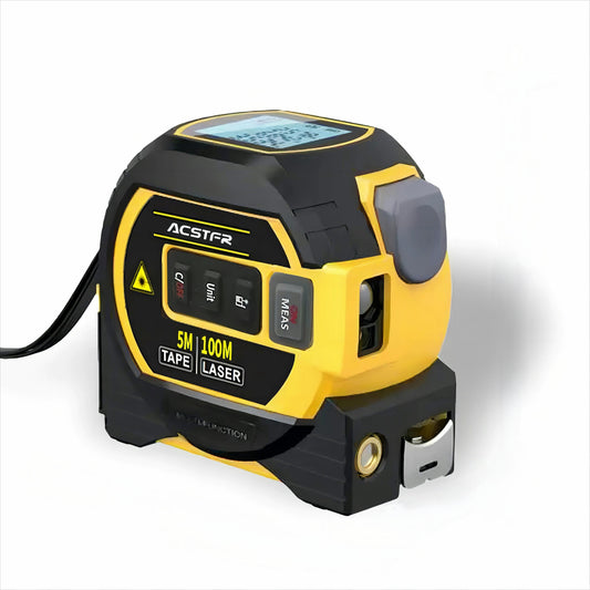 3 in 1 Laser Tape Measure - High-Accuracy Digital Distance Meter, Steel Tape & Level - Precision Rangefinder for Quick and Accurate Measurements