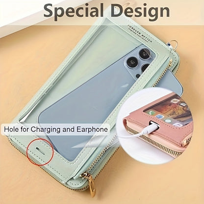 Touch Screen Mobile Phone Bag – Female Crossbody Purse, Anti-Theft Multi-Functional Shoulder Bag, Transparent Mini Bag, Ideal Gift for Christmas, Halloween, Thanksgiving