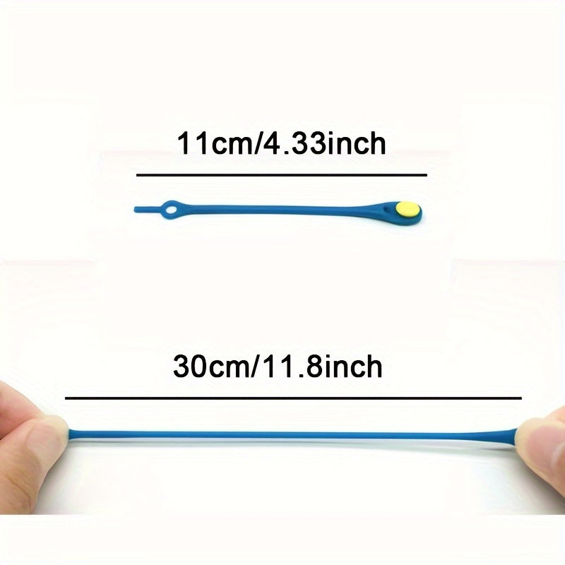 24pcs No-Tie Silicone Shoelaces – Colorful Elastic Laces for Sneakers