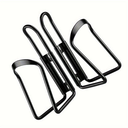 2pcs Mountain Road Bike Water Bottle Holder - Durable Aluminum Alloy, Adjustable Cup Holder, Easy Installation, Outdoor Cycling Rack, Lightweight and Compact, Black and Silver Options