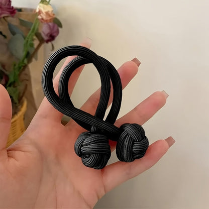4pcs Solid Color Elastic Hair Ropes – Non-Slip Ponytail Holders for Women, Trendy Hair Styling Accessories for Daily Use