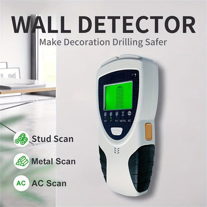 5 in 1 SHAWTY ProFinder Wall Scanner - Electronic Stud Detector with LCD Display, Audio Alarm, and Accurate Beam Finders for Wood, Metal, and AC Wire Detection