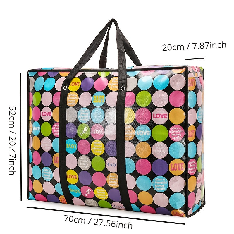 Large Capacity Hanging Storage Bag – Waterproof with Zippers and Reinforced Handle – Ideal for Moving, Packaging, and Student  Back to School