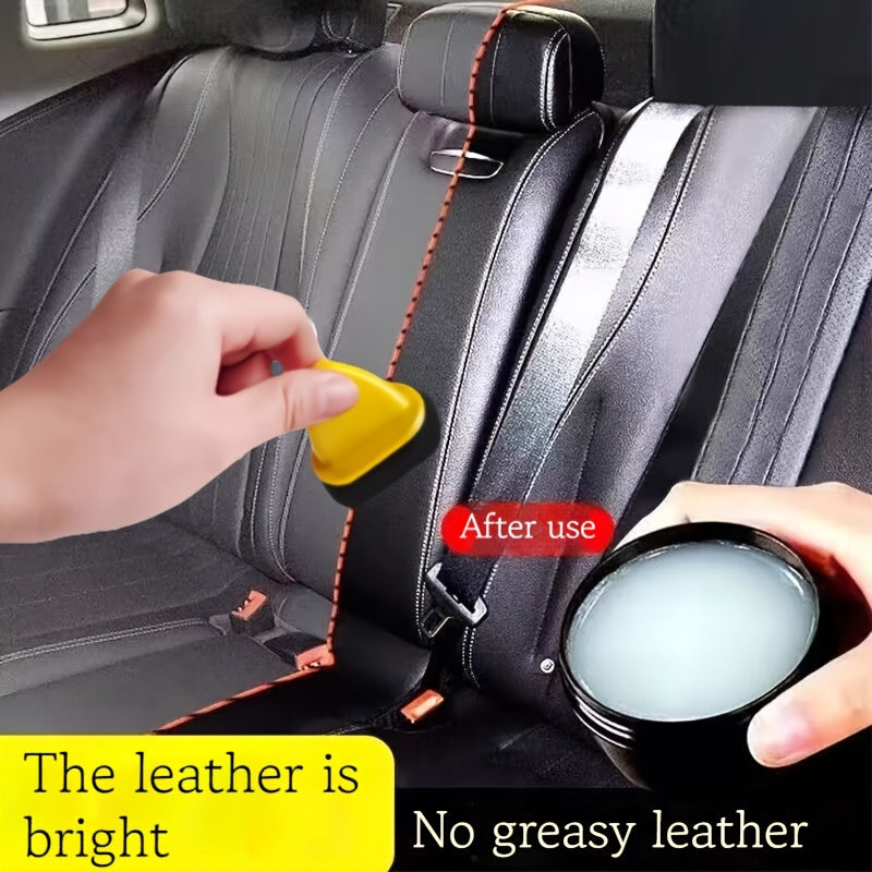 50G Upholstery Renewal Wax – ABS Resin Vehicle Interior Maintenance Cream, Non-Greasy Leather Conditioner for Dashboard and Seat Brightening