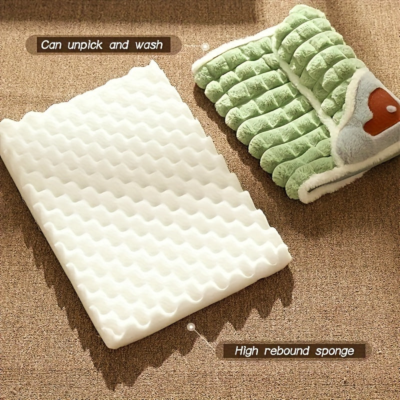 Luxurious Memory Foam Cat Bed - Thick, Comfortable PET Nest with Removable and Washable Cover