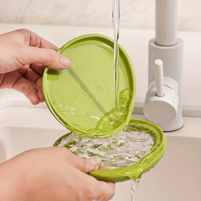 Set of 4 Silicone Vegetable Crispers - Reusable Food Storage Box for Refrigerator and Freezer, Anti-Oxidation Sealer