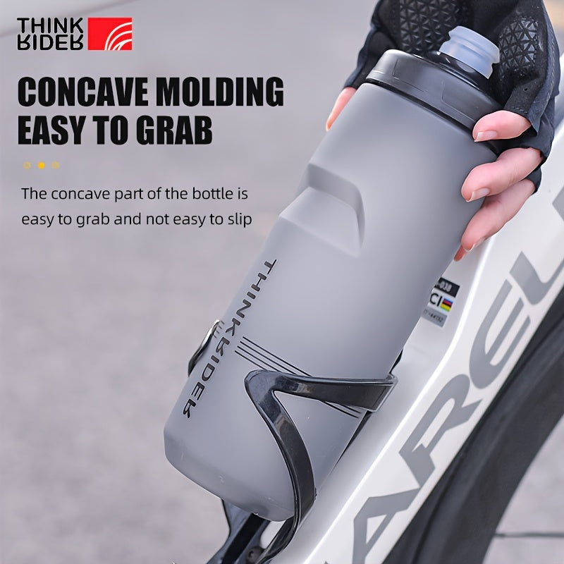 ThinkRider High-Capacity Bike Water Bottle – 620/750ml, Durable PP, Leak-Proof, Easy to Clean, Ideal for MTB/Road Cycling