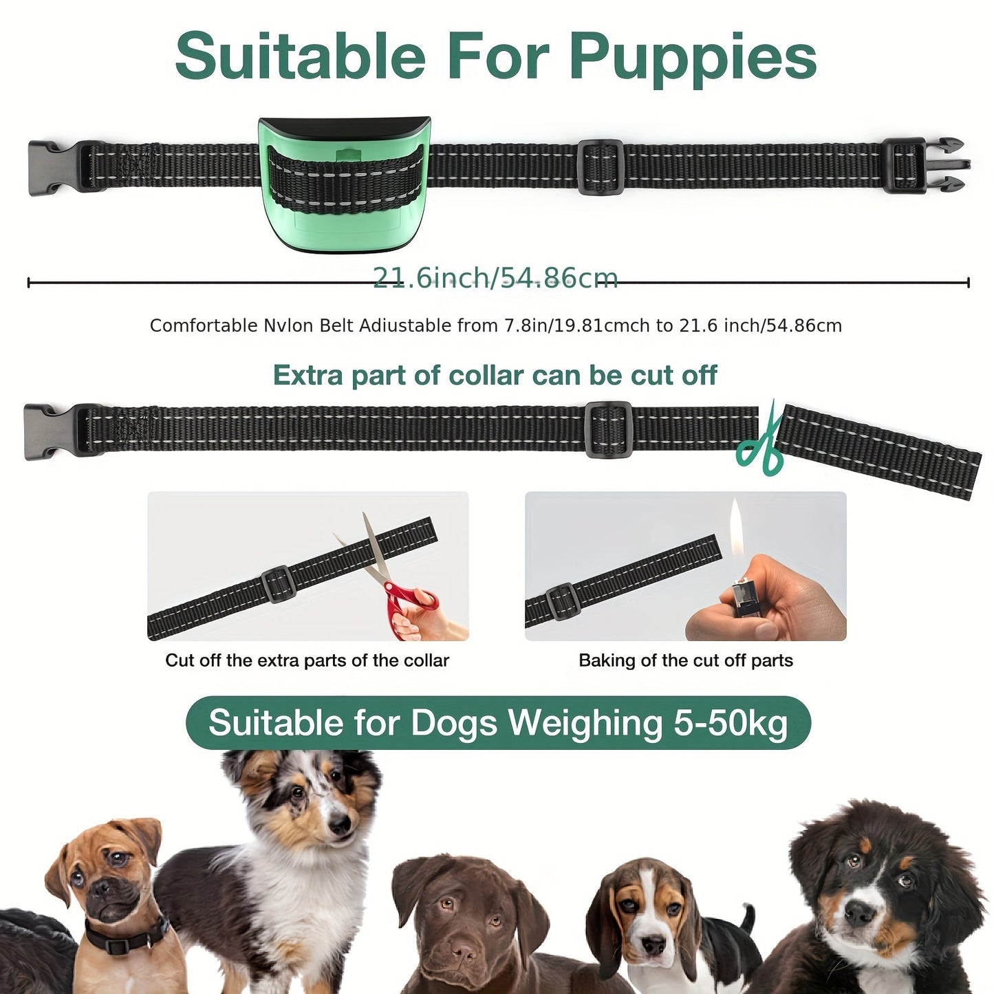 Anti-Bark Collar for Small and Medium Dogs - Gentle and Effective Solution for Excessive Barking