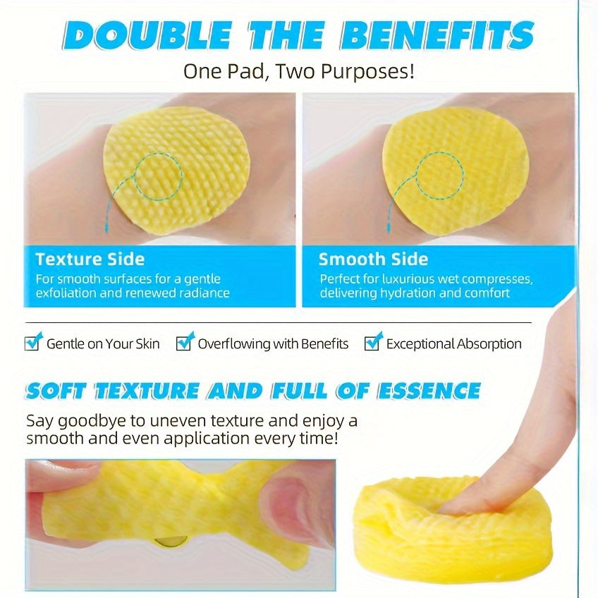 40 Pcs Natural Kojic Acid & Turmeric Cleansing Pads - Gentle, Non-Irritating, 100% Natural Ingredients | Deep Cleansing, Lemon Scented, Alcohol-Free, Suitable for All Skin Types and Genders