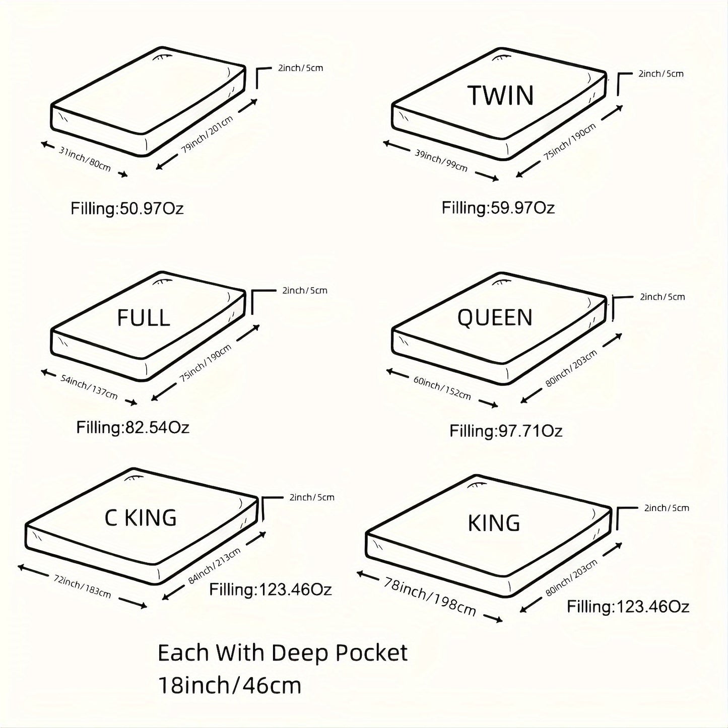2 Inch Mattress Topper for Back Pain – Extra Thick Plush Pillowtop Pad, Soft with Elastic Deep Pocket and Overfilled Down Alternative Filling