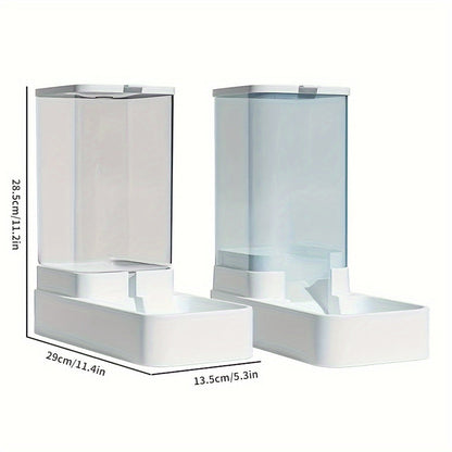 Automatic Dog Feeder & Water Dispenser – Plastic Gravity Food and Water Dispenser Set – 1pc/2pcs