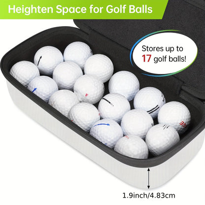 Golf Glove Holder with Shaper and Dividers - Storage for Balls, Tees, and Divot Tools, Ideal Golf Gift for Men (Bag Only)