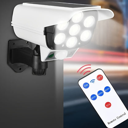 Solar Powered LED Floodlight with Motion Sensor and Remote Control – Energy-Efficient Outdoor Lighting for RVs