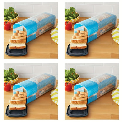 Fresh Keeper Bread Box - Airtight Plastic Storage Container to Keep Bread Fresh Longer, Compact Size for Kitchen Countertop