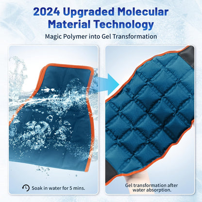 Reusable Neck Ice Pack - Hot and Cold Gel Wrap for Pain Relief, Surgery Recovery, Sports Injury, Swelling, and Bruises