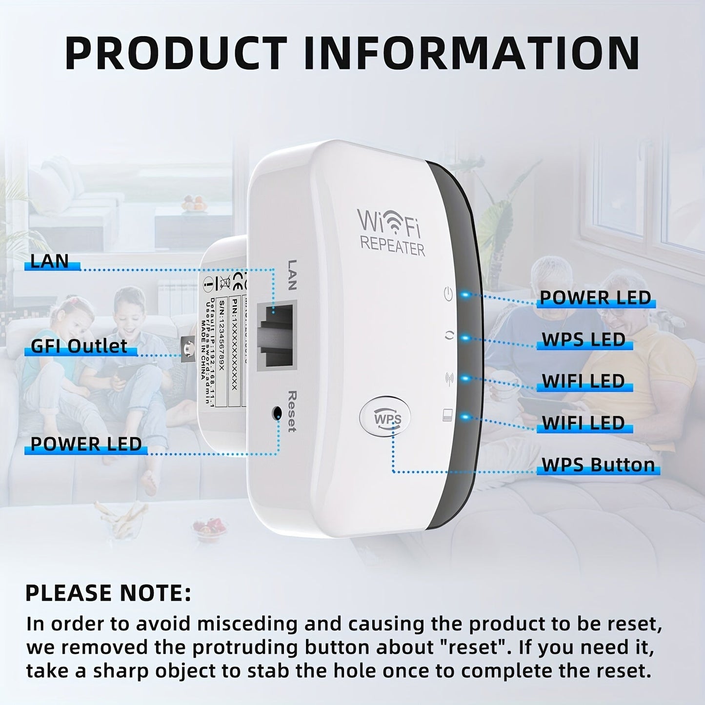 Boost Your WiFi Signal - Long Range Wireless Repeater Access Point, Up to 300Mbp