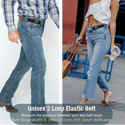 2pcs Traceless Invisible Elastic Belts – Versatile Punch-Free Stretch Belts Set