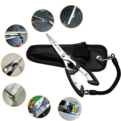 Heavy-Duty Stainless Steel Fishing Pliers – Precision Scissors, Lure Cutter, and Safe Hook Remover – Ultimate Fishing Tool for Outdoor Enthusiasts and Anglers