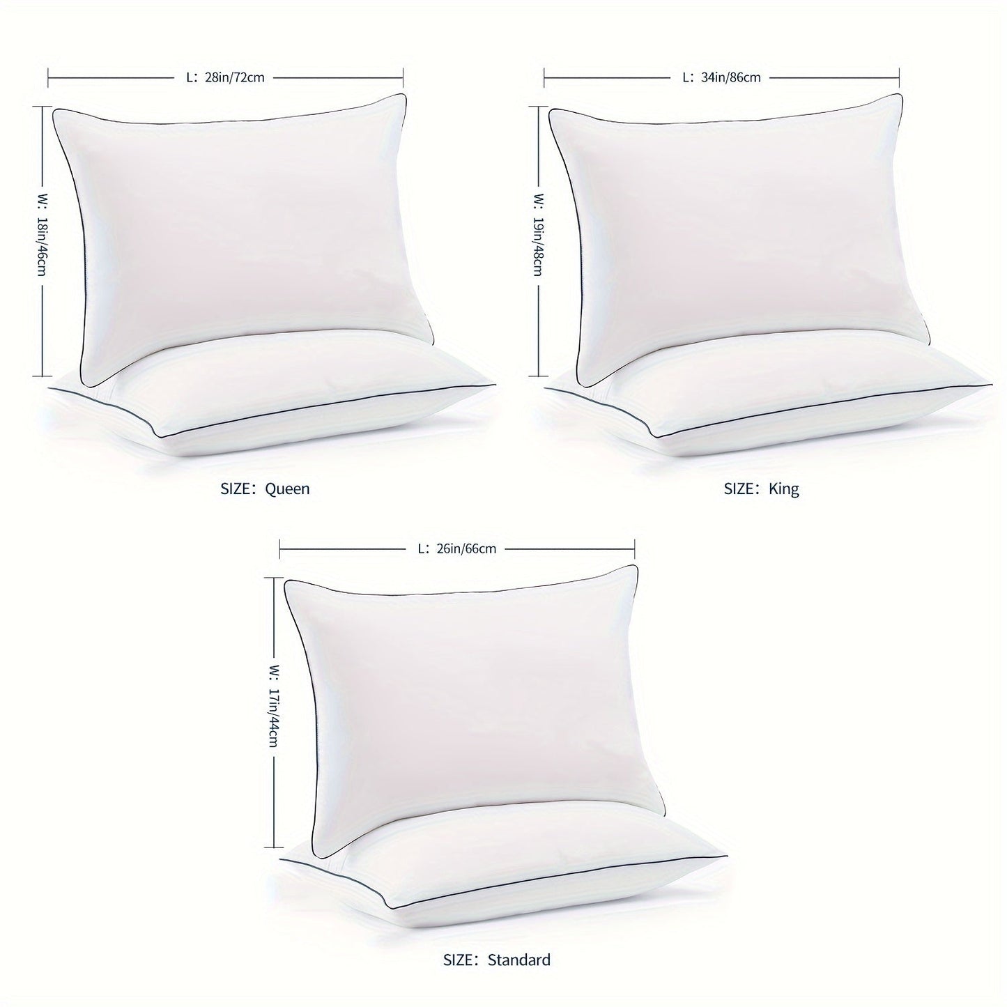 Cooling Bed Pillows for Sleeping – Luxury Hotel Quality with 3D Microfiber Filling and Breathable Cover – Ideal for Side, Back, and Stomach Sleepers, Queen Size