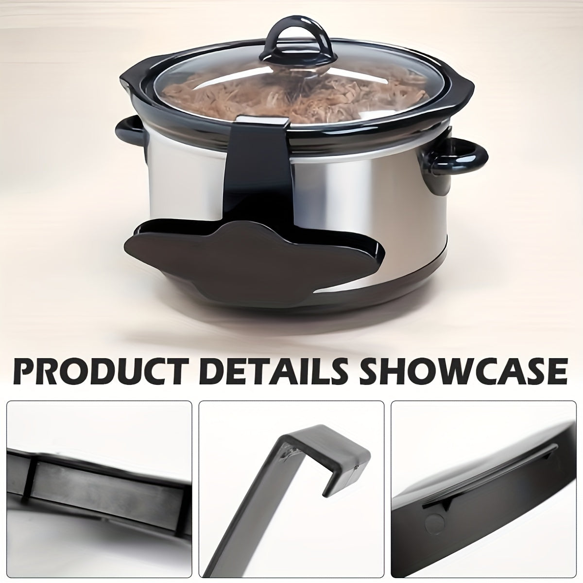 Slow Cooker Pot Lid Organizer – Hands-Free Storage Rack for Stew Pots and Crocks, Kitchen Lid Holder to Keep Countertops Clean and Tidy