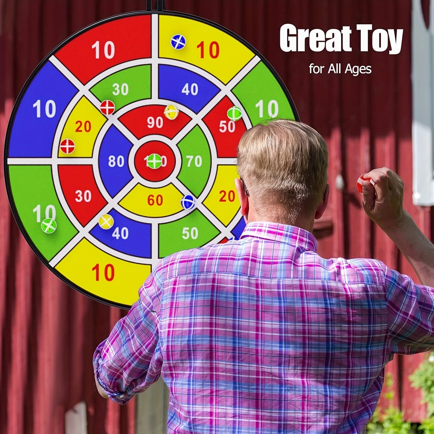 29" Large Dart Board with Sticky Balls - Indoor & Outdoor Fun Party Game Toys, Perfect Birthday Gift for Boys & Girls