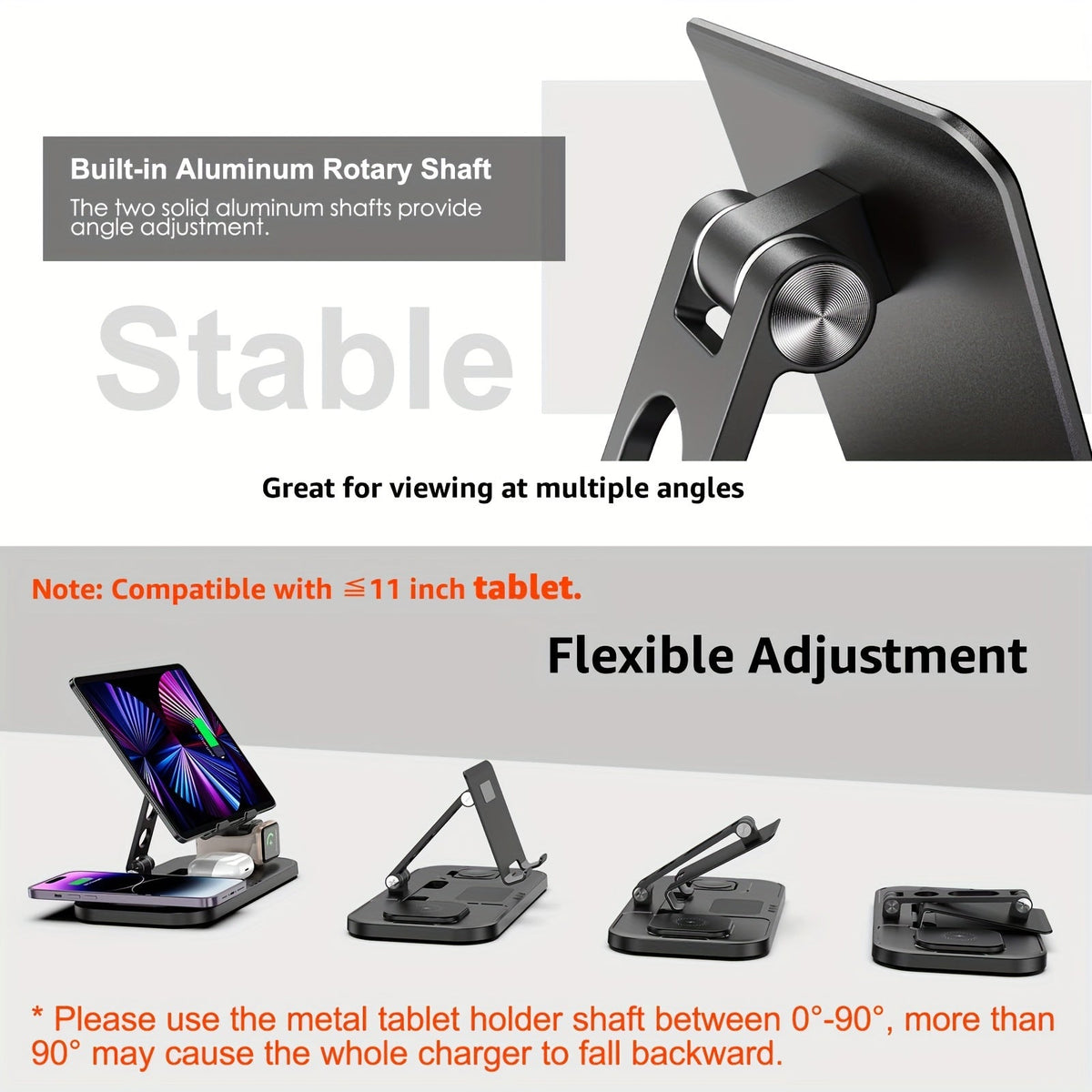 4 in 1 Wireless Charger for Apple – Charging Station for iPhone 15 Pro Max/14/13, AirPods Pro 2, iPad, and iWatch Series