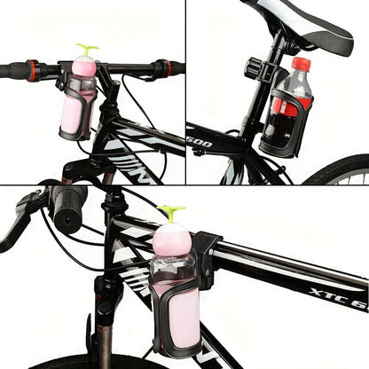 2-Pack Universal Rotatable Bike Cup Holders - 360-Degree Adjustable, Elastic Fixation for Bicycles, Strollers, Scooters, Wheelchairs - Durable and Space-Saving