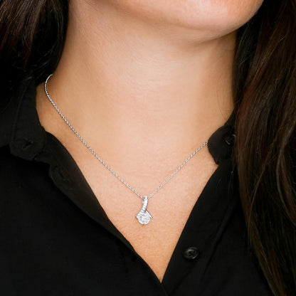 2 Piece Set 925 Sterling Silver Moissanite Pendant Necklace & Ring Earrings - Elegant Fashion Accessories, Perfect Daughter's Birthday, Christmas & Party Gift