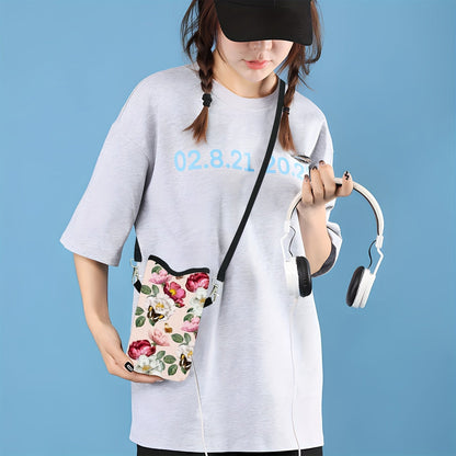 Shockproof Phone Pouch with Adjustable Lanyard - Versatile Print Design, Compatible with Multiple Models