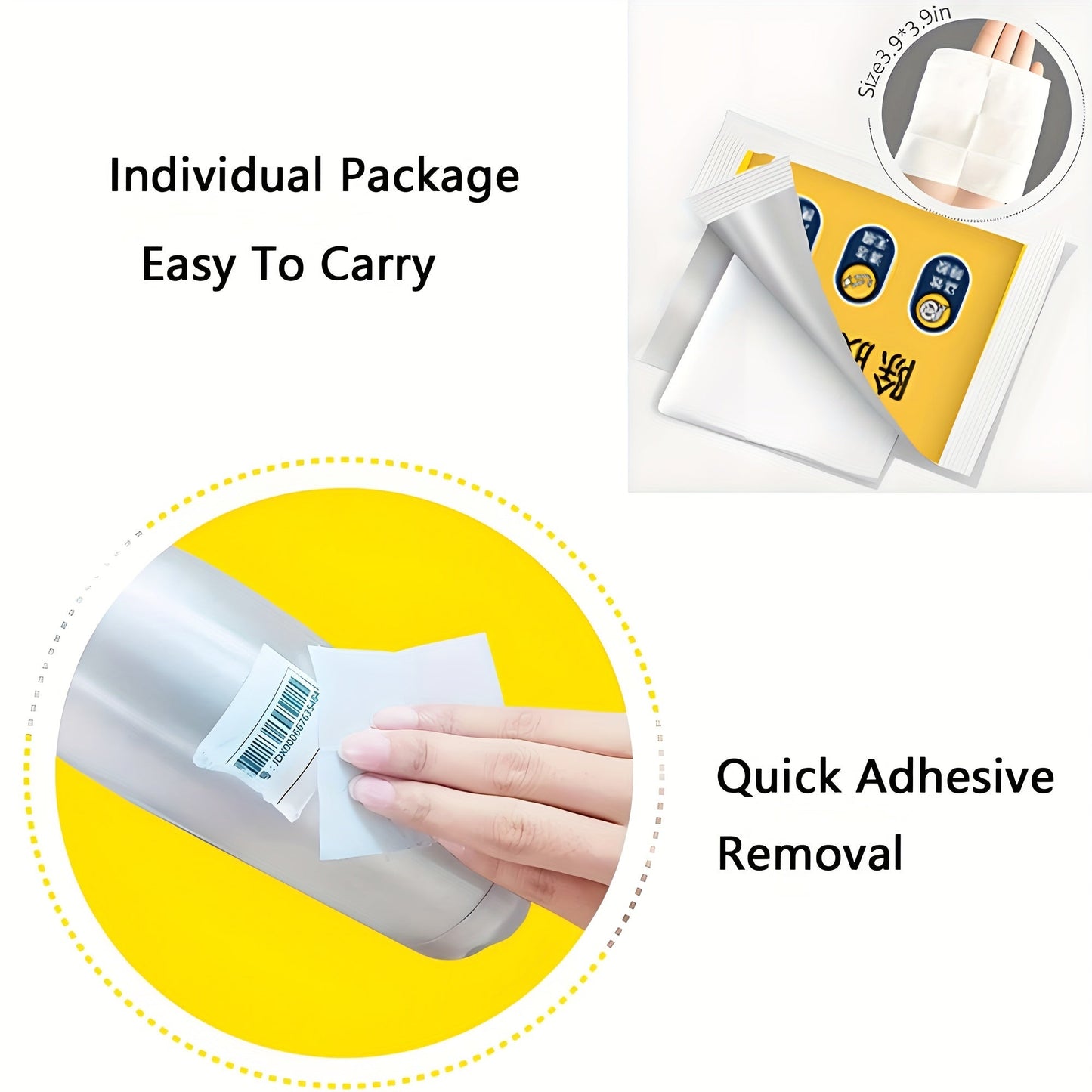 36pcs Disposable Adhesive Removal Wipes - Portable, No-Residue Cleaning for Kitchens, Bathrooms, Living Rooms and Cars