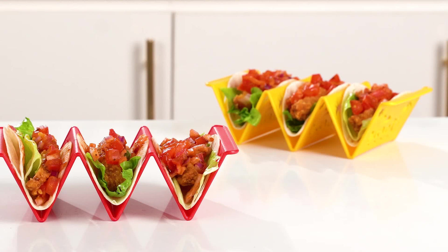 Reusable Taco Holders – 1/3/6pcs Colorful Washable Taco Stands, Safety Taco Rack, Also for Pancakes – Kitchen Gadgets and Kitchen Stuff