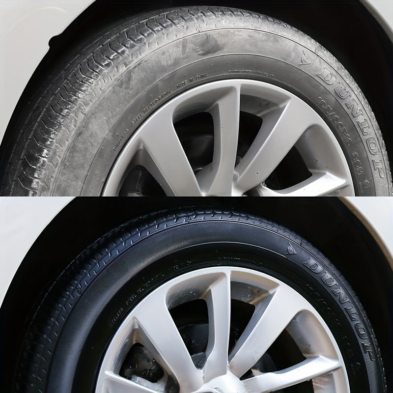 Black Shine Tire Wax - Durable, Long-Lasting Protection and Restoration Wax for Car, Bike, and Motorcycle Tires - Prevents Cracking, Whitening and Covers Scratches