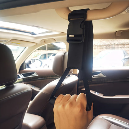 Adjustable Car Armrest Support Strap – Assistive Handle for Elderly and Disabled, Durable PVC Material, Ideal for Buses and Vehicles