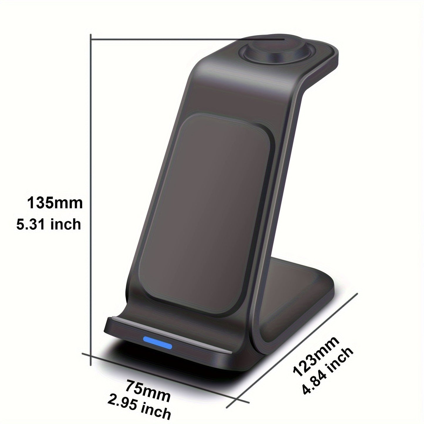 3 in 1 Wireless Charging Station for Samsung – Portable Charger for S24 Ultra/S24/S24+/S23 Ultra/S23/S22 Ultra/S22/S21/Note 20, Galaxy Watch 6/6 Classic/5/5 Pro/4 and Galaxy Buds 2 Pro