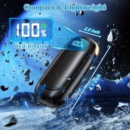 Rechargeable Hand Warmers 2 Pack - 14000mAh Electric Pocket Heater with 16 Hours Warmth, Dual-Sided Heating Up to 131°F - Ideal for Raynaud's, Hunting, Golfing and Camping