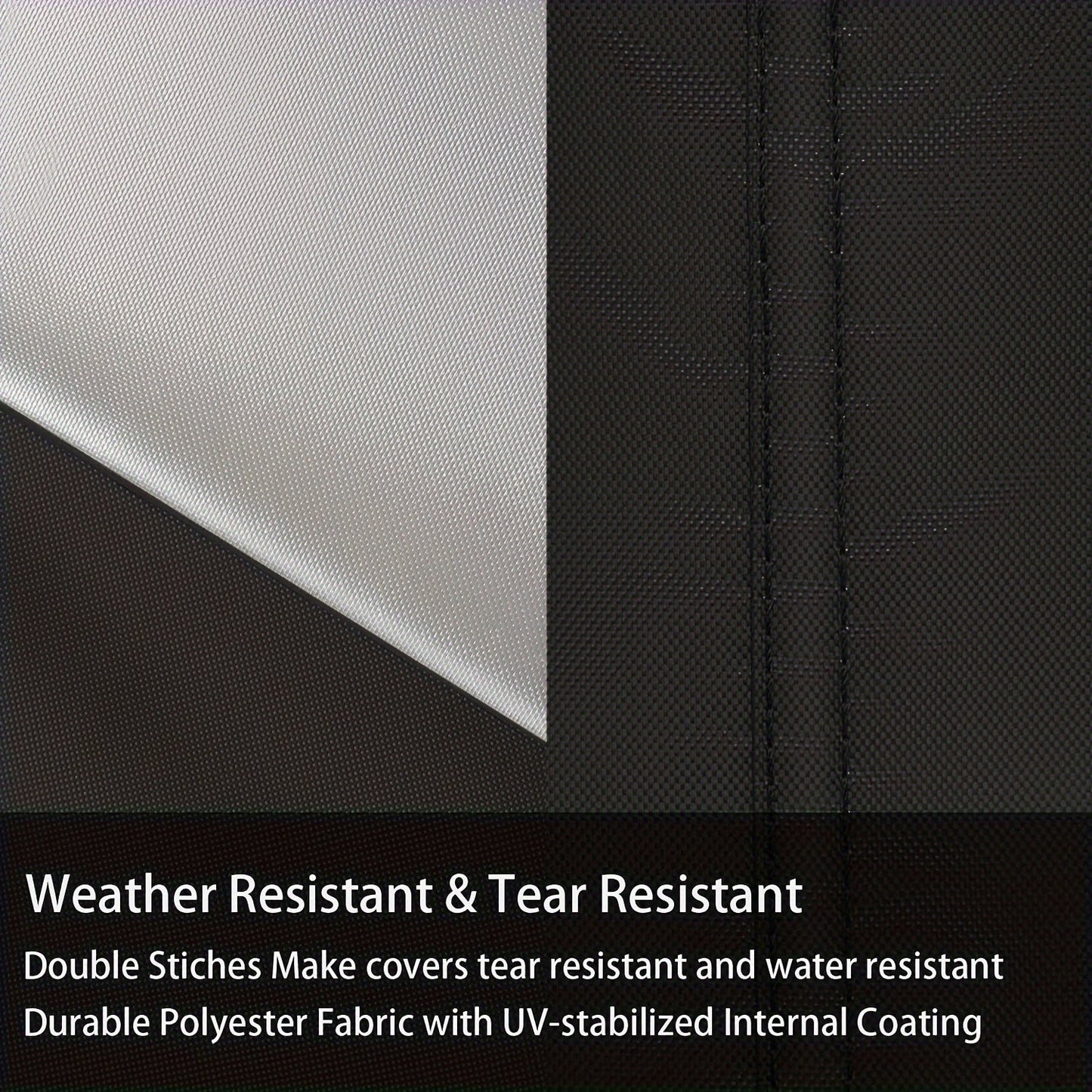 4 Piece Ultimate Waterproof Patio Furniture Cover Set – Durable Windproof Covers with Buckle Strap and Adjustable Drawstring for Sofa, Chairs, Coffee Table, Outdoor Living Room and Balcony Protection